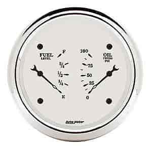 Old Tyme White Dual Gauge 3-3/8" Electrical