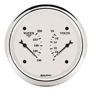 Old Tyme White Dual Gauge 3-3/8" Electrical