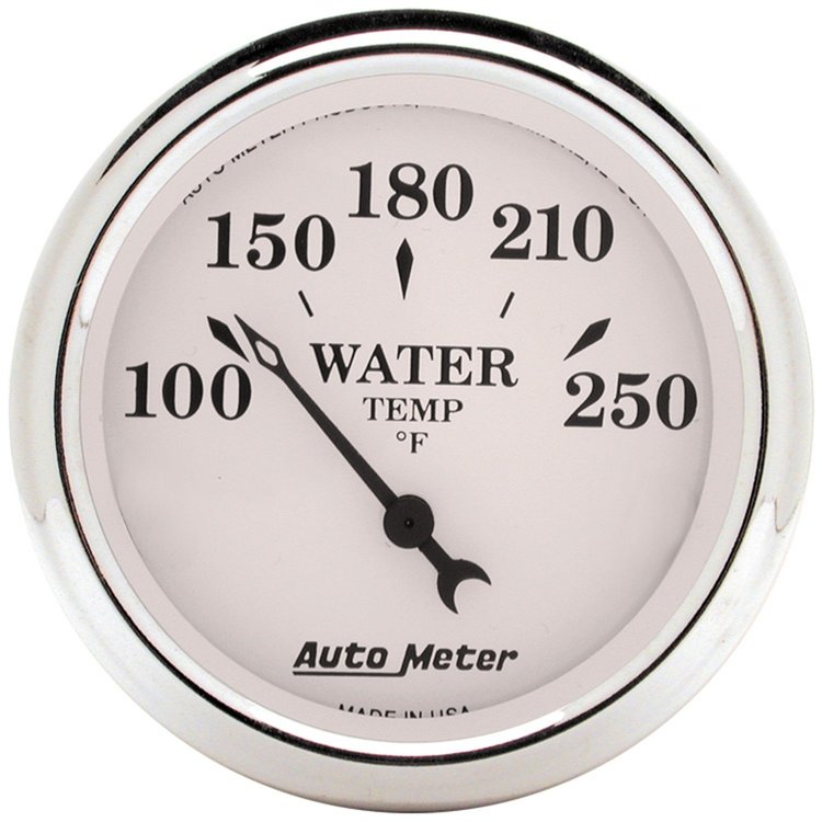 Old Tyme White Water Temperature Gauge 2-1/16" Electrical