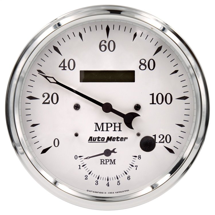 5 TACH/SPEEDO OT WHITE"