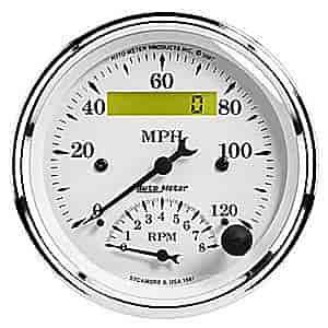 Old Tyme White Dual Gauge 3-3/8" Electrical
