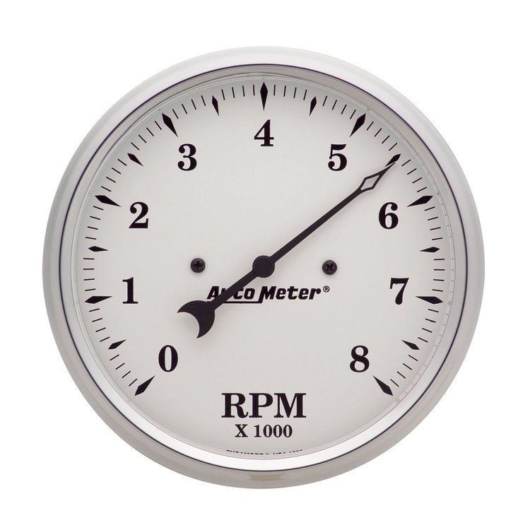 Old Tyme White Tachometer 5" Electrical