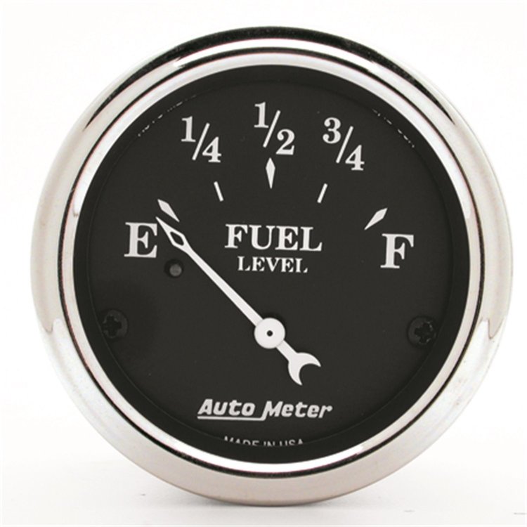 Old Tyme Black Fuel Level Gauge 2-1/16" Electrical