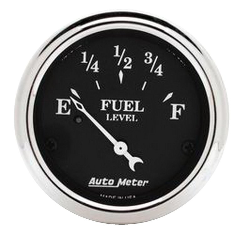 Old Tyme Black Fuel Level Gauge 2-1/16" Electrical