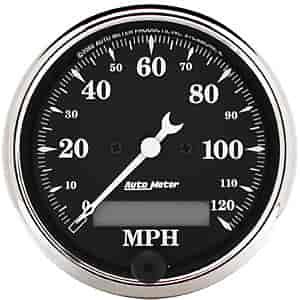 Old Tyme Black Speedometer 3-1/8" Electrical