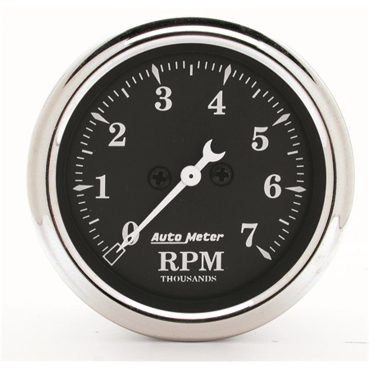 Old Tyme Black Tachometer 2-1/16" Electrical
