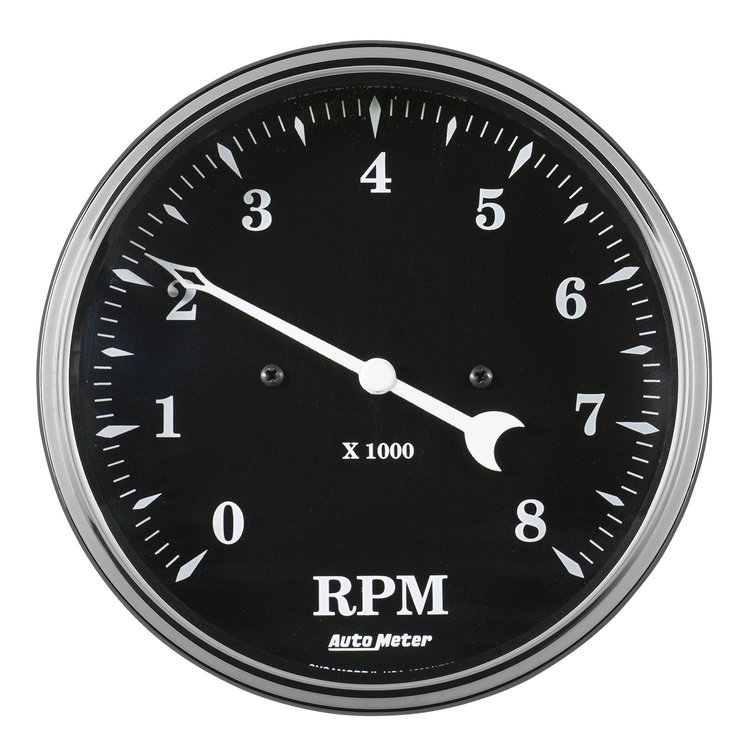 Old Tyme Black Tachometer 5" Electrical
