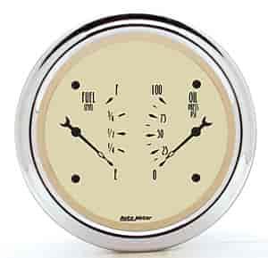 Antique Beige Dual Gauge 3-3/8" Electrical