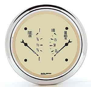 Antique Beige Dual Gauge 3-3/8" Electrical