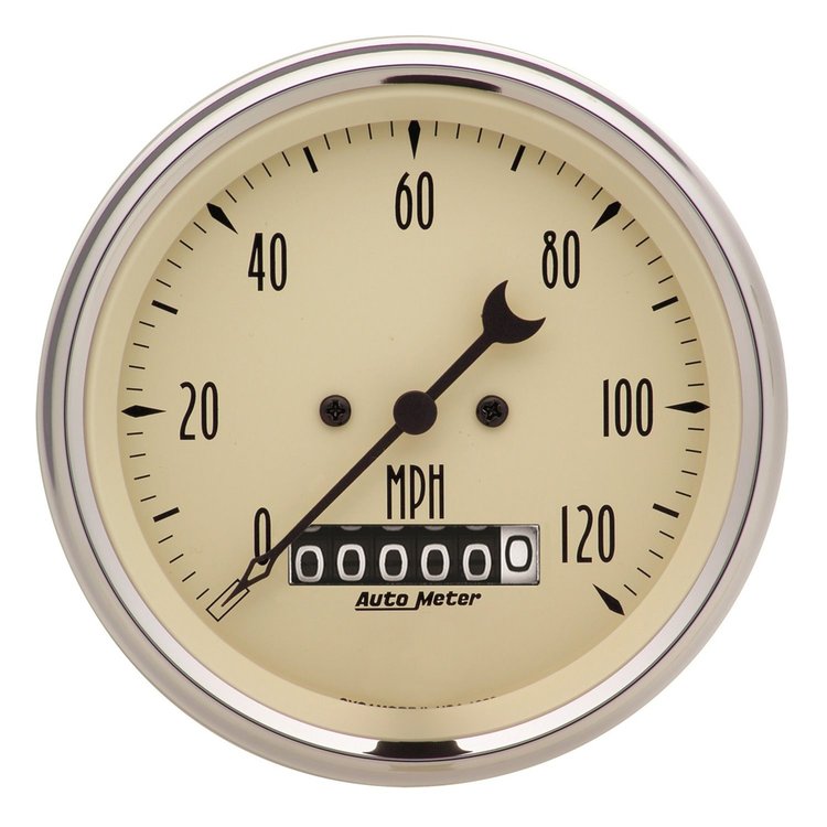 Antique Beige Speedometer 3-3/8" Electrical