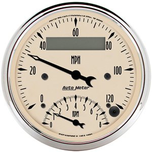 Antique Beige Dual Gauge 3-3/8" Electrical