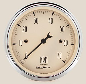 Antique Beige Tachometer 3-1/8" Electrical