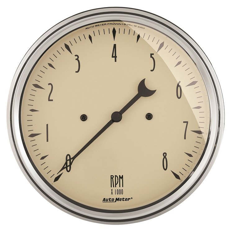 Antique Beige Tachometer 5" Electrical