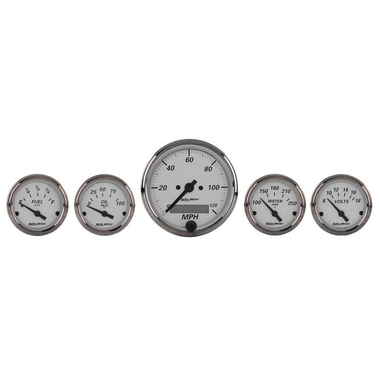 American Platinum 5-Gauge Kit 3-1/8" Electrical Speedometer (120 mph)