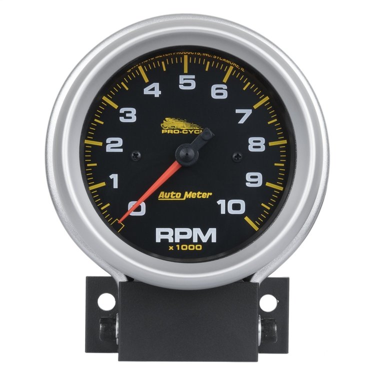 GAUGE TACH 3 3/4 10K RPM 2 / 4 CYLINDER BLACK PRO-CYCLE