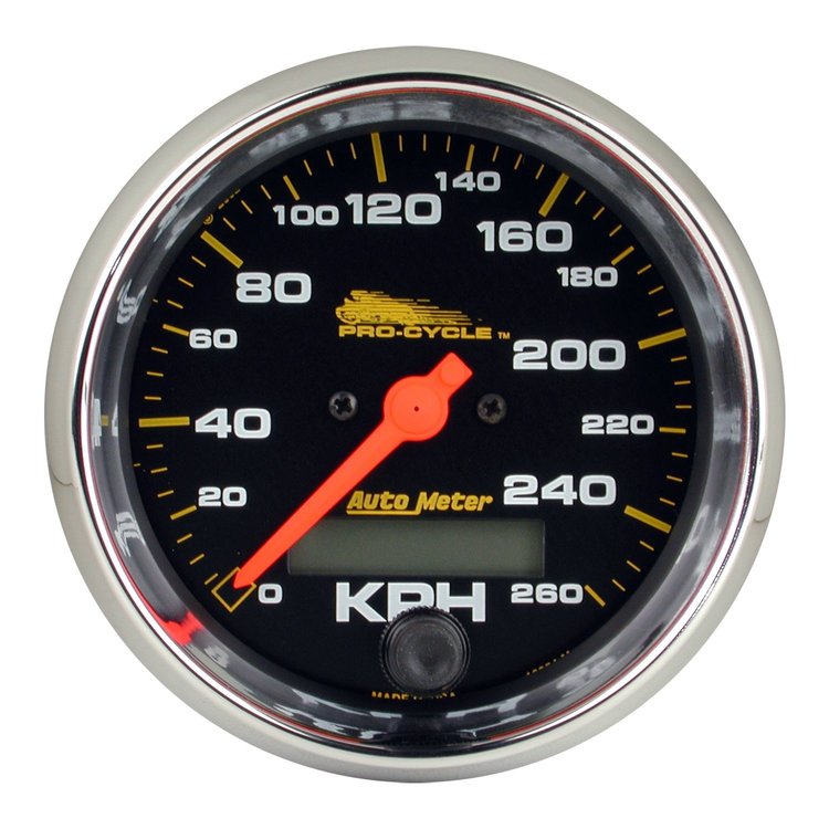GAUGE SPEEDO 3 3/4 160 MPH ELEC BLACK PRO-CYCLE