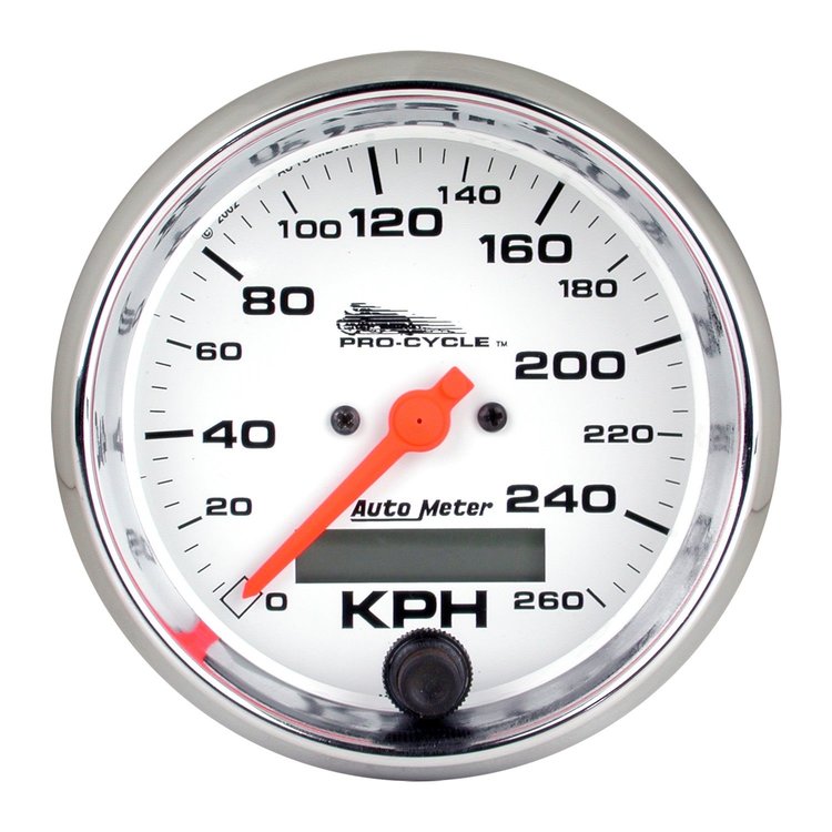 GAUGE SPEEDO 3 3/4 160 MPH ELEC WHITE PRO-CYCLE