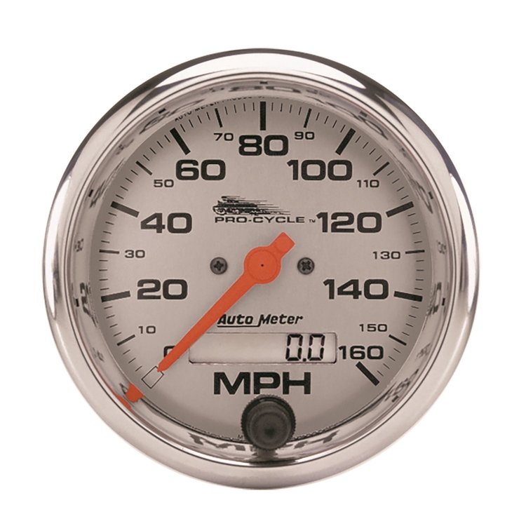 GAUGE SPEEDO 3 3/4 160 MPH ELEC SILVER PRO-CYCLE