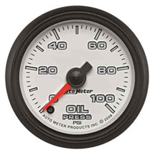 GAUGE OIL PRESSURE 2 1/16 100PSI DIGITAL STEPPER MOTOR WHITE PRO-CYCLE