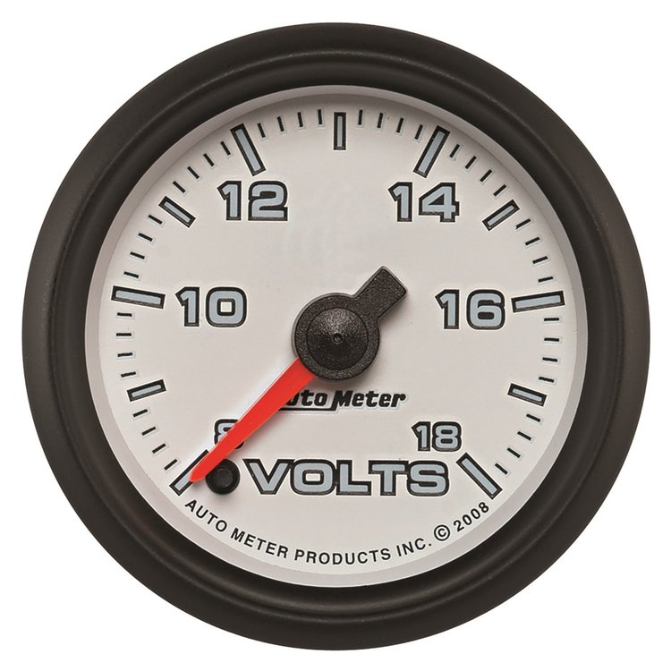 GAUGE VOLTMETER 2 1/16 18V DIGITAL STEPPER MOTOR WHITE PRO-CYCLE