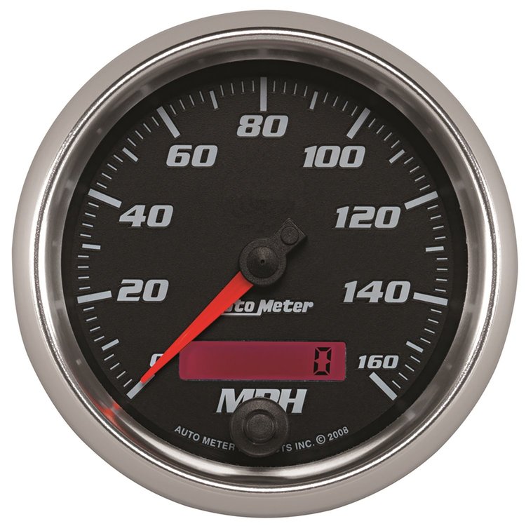GAUGE SPEEDOMETER 3 3/8 160MPH ELEC. PROGRAMMABLE BLACK PRO-CYCLE