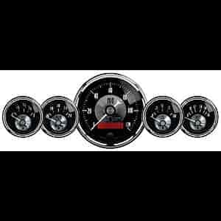 Black Diamond 5-Gauge Kit 3-3/8" Speedometer w/Digital Odometer (120 mph)