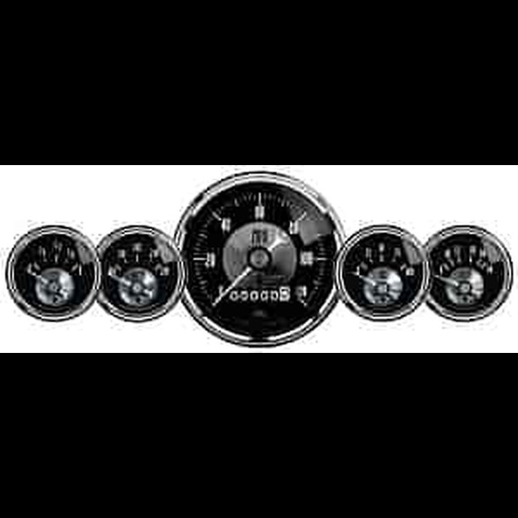 Black Diamond 5-Gauge Kit 3-3/8" Speedometer w/Wheel Odometer (120 mph)