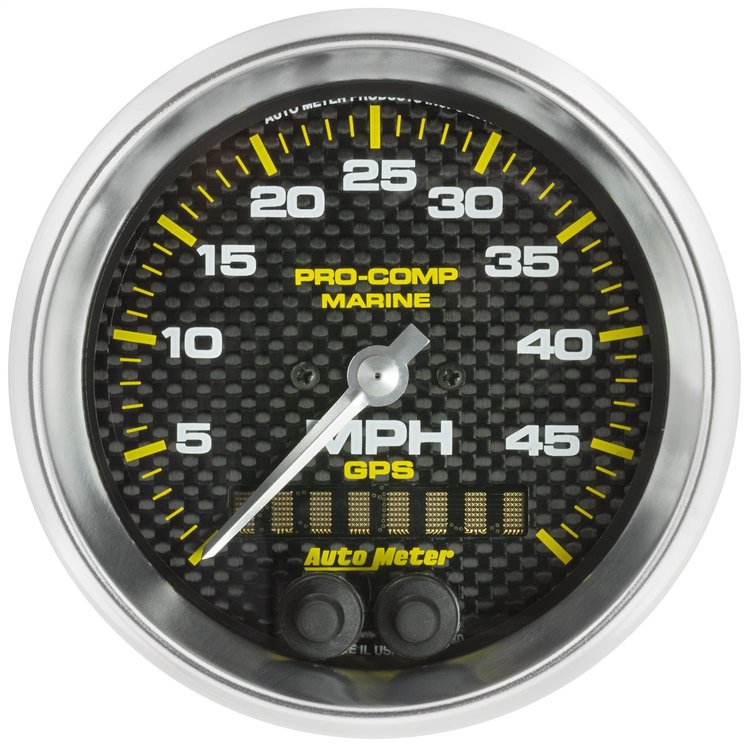 Pro-Comp Carbon Fiber Marine Speedometer Diameter: 3-3/8"