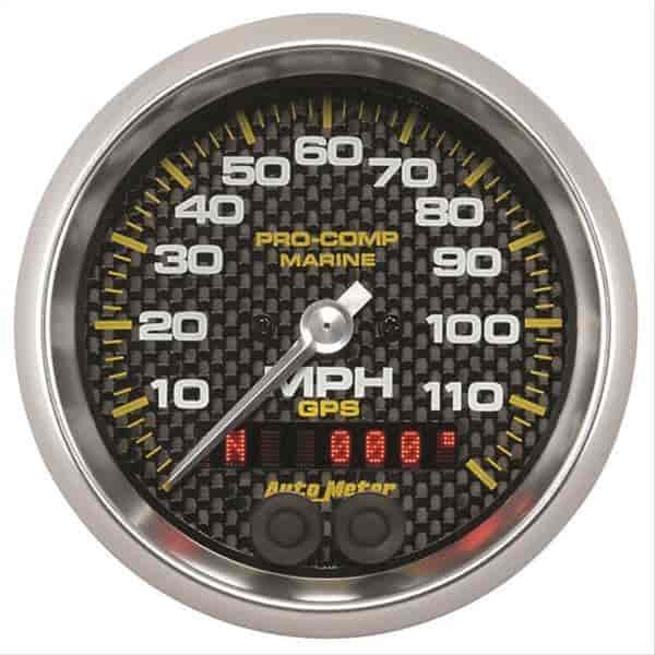 Pro-Comp Carbon Fiber Marine Speedometer Diameter: 3-3/8"