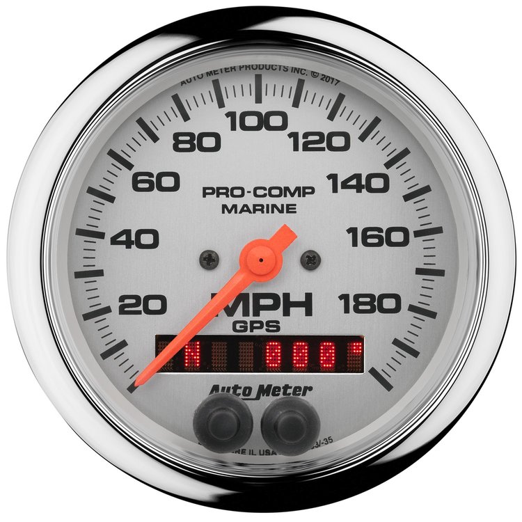 Pro-Comp Ultra Lite Marine Speedometer Diameter: 3-3/8"