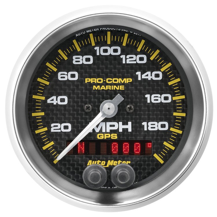 Pro-Comp Carbon Fiber Marine Speedometer Diameter: 3-3/8"