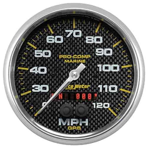 Pro-Comp Carbon Fiber Marine Speedometer Diameter: 5"