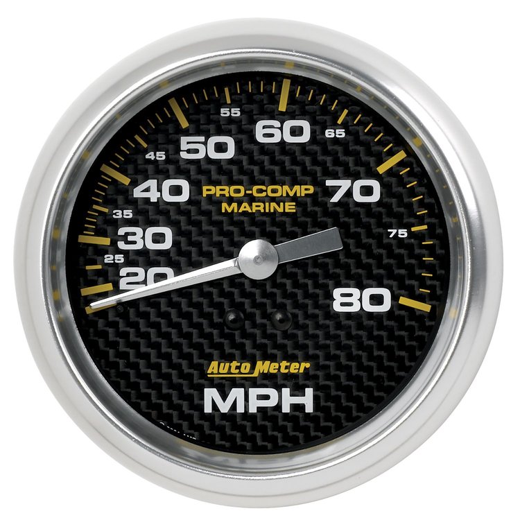 Pro-Comp Carbon Fiber Marine Speedometer Diameter: 3-3/8"