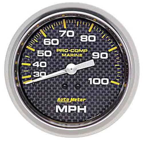 Pro-Comp Carbon Fiber Marine Speedometer Diameter: 3-3/8"