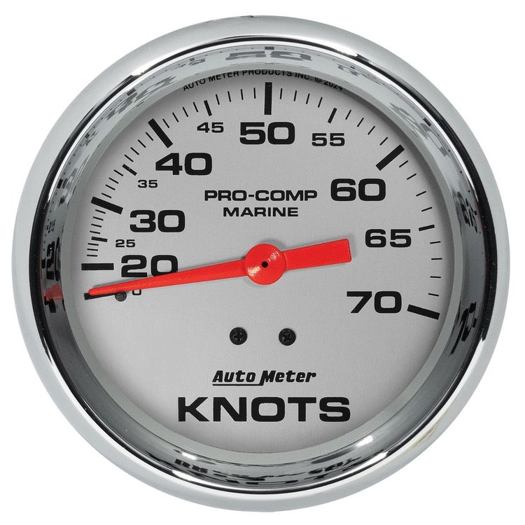 200755-35 Pro-Comp Chrome Ultra Lite Marine Speedometer Diameter: 3-3/8 in.
