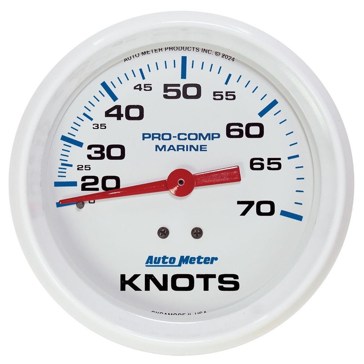 200755 Pro-Comp White Phantom Marine Speedometer Diameter: 3-3/8 in.