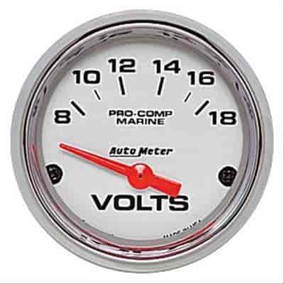 Pro-Comp Ultra Lite Marine Voltmeter Diameter: 2-1/16"