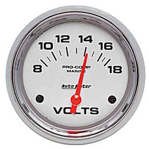 Pro-Comp Ultra Lite Marine Voltmeter Diameter: 2-5/8"