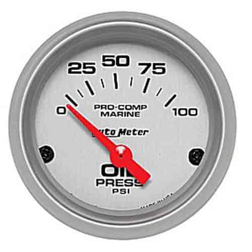 Pro-Comp Ultra Lite Marine Oil Pressure Gauge Diameter: 2-1/16"