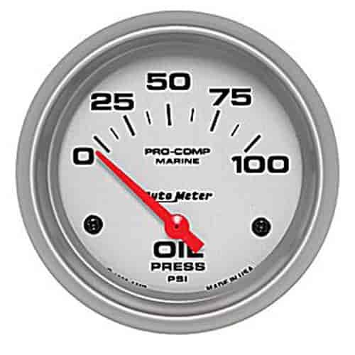 Pro-Comp Ultra Lite Marine Oil Pressure Gauge Diameter: 2-5/8"