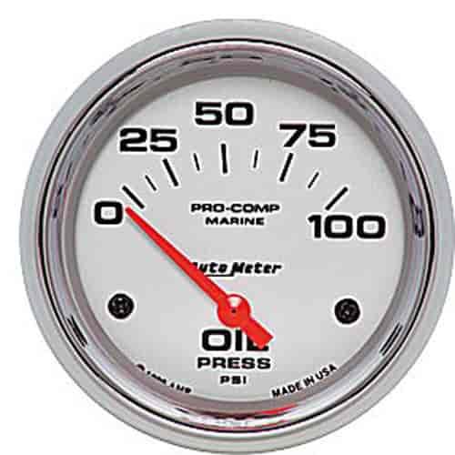 Pro-Comp Ultra Lite Marine Oil Pressure Gauge Diameter: 2-5/8"