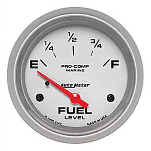 Pro-Comp Ultra Lite Marine Fuel Level Gauge Diameter: 2-5/8"