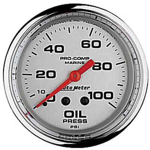 Pro-Comp Ultra Lite Marine Oil Pressure Gauge Diameter: 2-5/8"