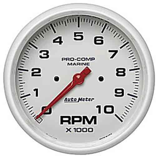 Pro-Comp White Phantom Marine Tachometer Diameter: 5"