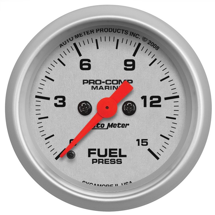 Pro-Comp Ultra Lite Marine Fuel Pressure Gauge Diameter: 2-1/16"