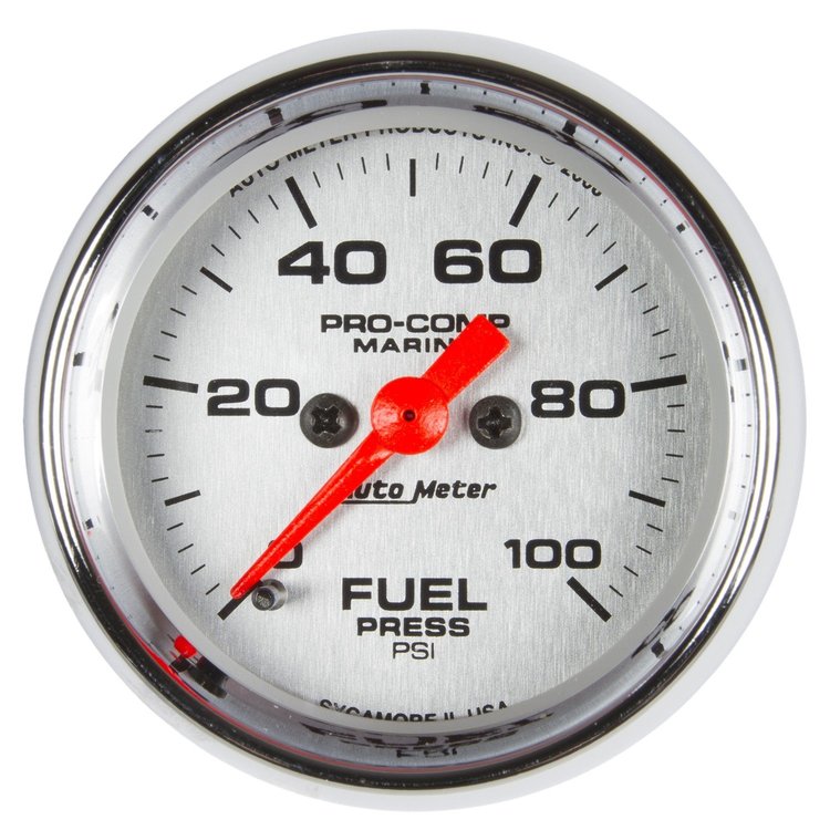 Pro-Comp Ultra Lite Marine Fuel Pressure Gauge Diameter: 2-1/16"