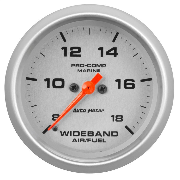 Pro-Comp Marine Wideband Air/Fuel Gauge 2-5/8" Silver