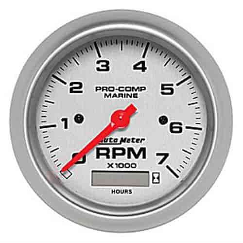 Pro-Comp Ultra Lite Marine Tachometer With Hourmeter Diameter: 3-3/8"