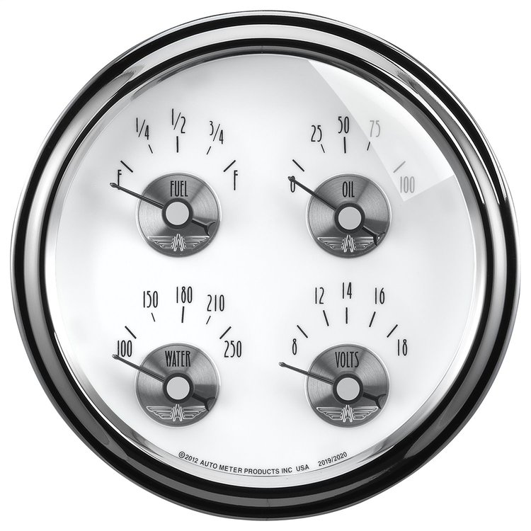 Prestige Pearl 5" Quad Gauge Fuel Level (240-33 ohms)