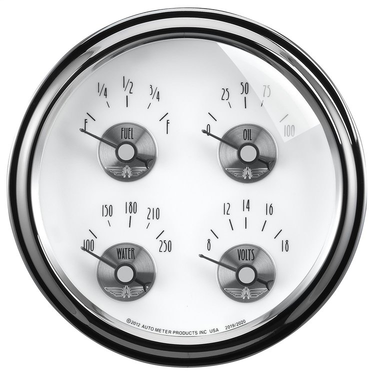 Prestige Pearl 5" Quad Gauge Fuel Level (0-90 ohms)